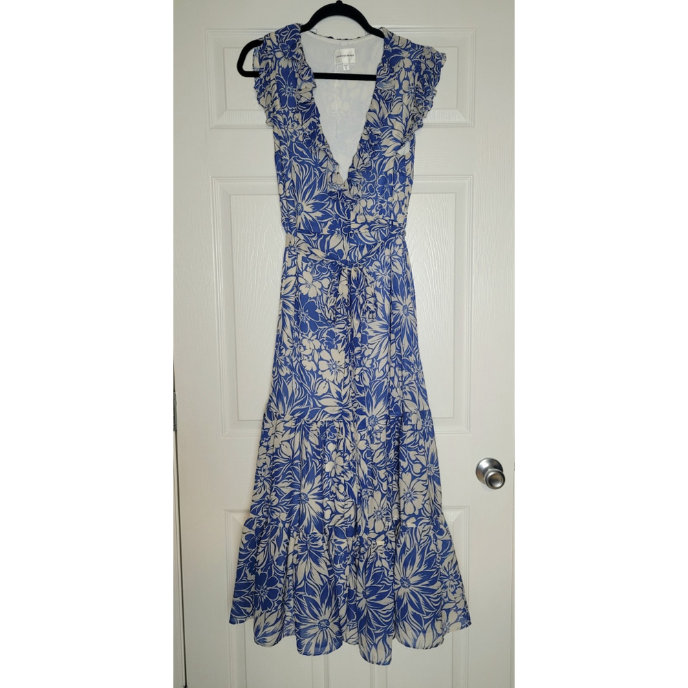 NWOT Lavender Brown Floral Wrap Dress size M‎